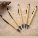 Puppis Promotional Bamboo Pen with stylus on Top